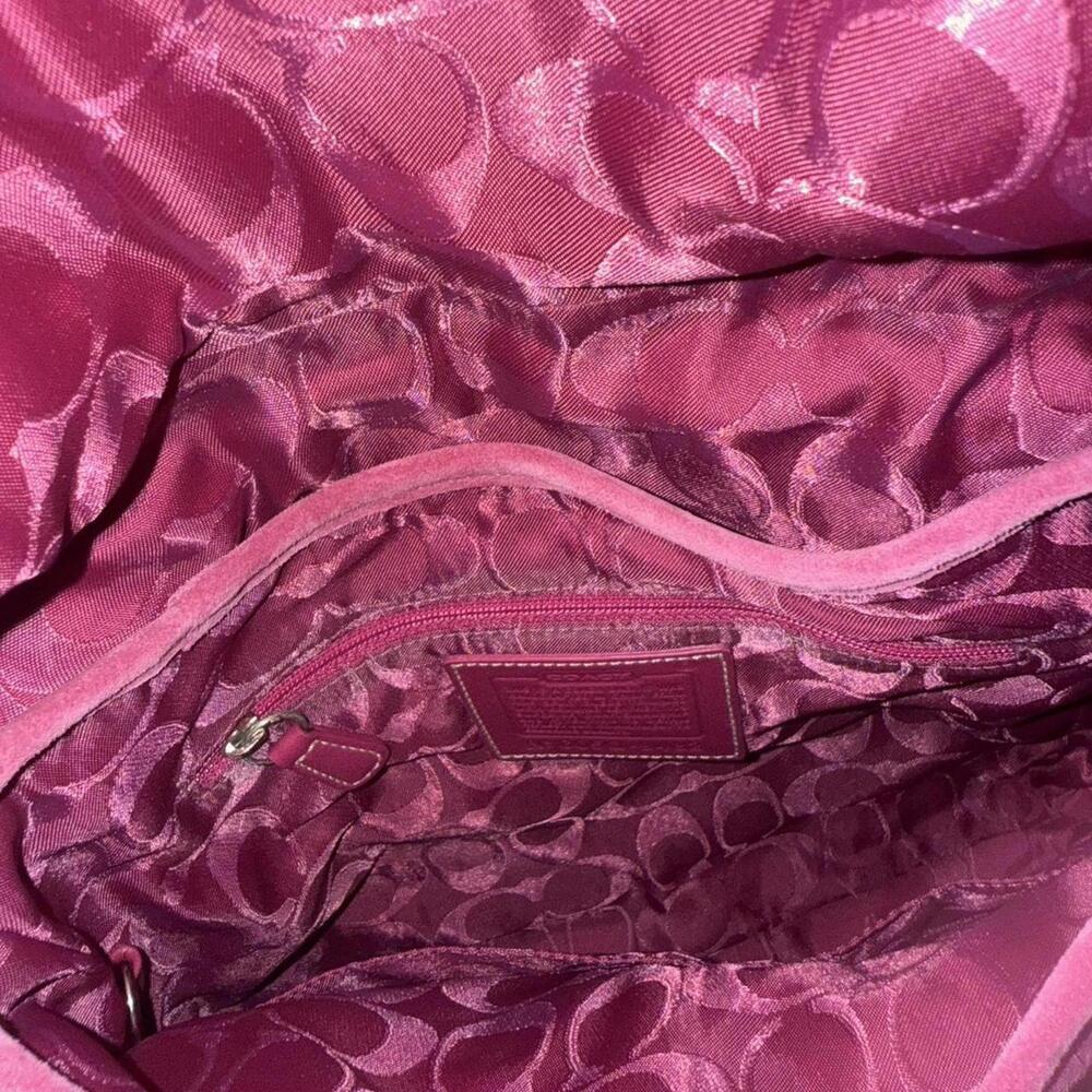 Vintage Rare Coach Suede Shoulder Bag - Picture 7 of 9